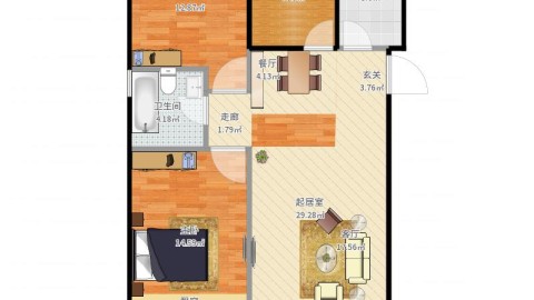 3万硬装搭钢架，韶关这套平房复试设计方案把动静分区压到25%